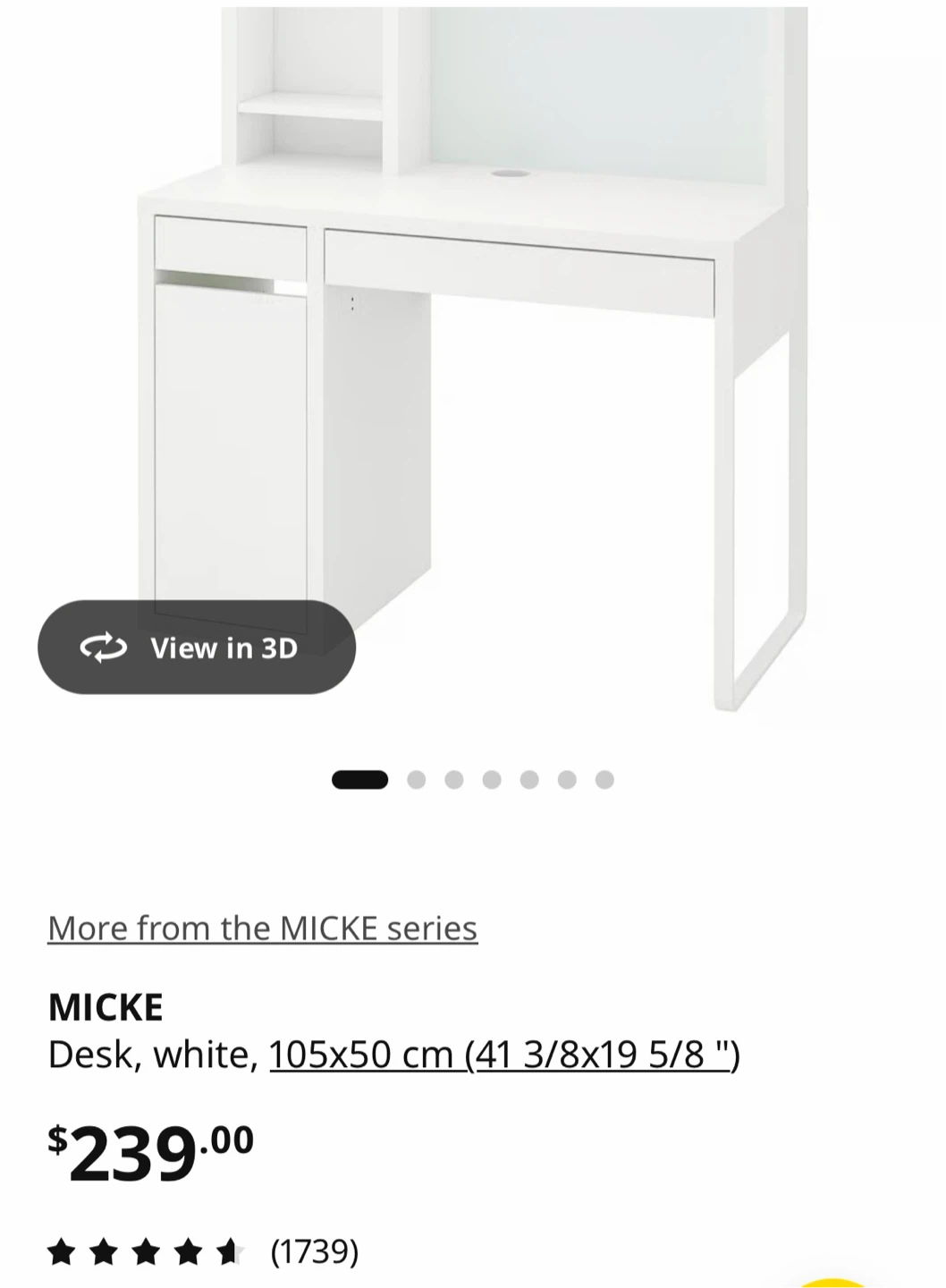 IKEA Micke Desk with Hutch - photo 4