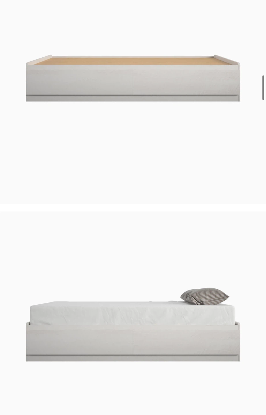 Ivory Oak Storage Bed Frame - photo 4