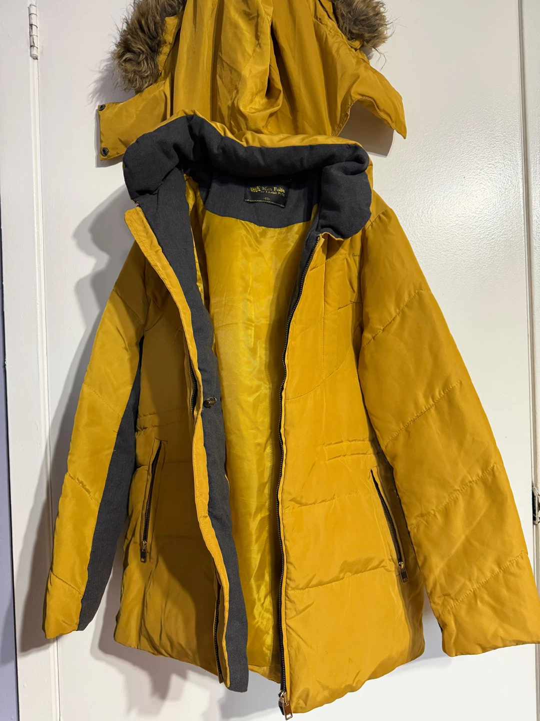 💛 Max Polla Mustard Yellow Winter Jacket Small