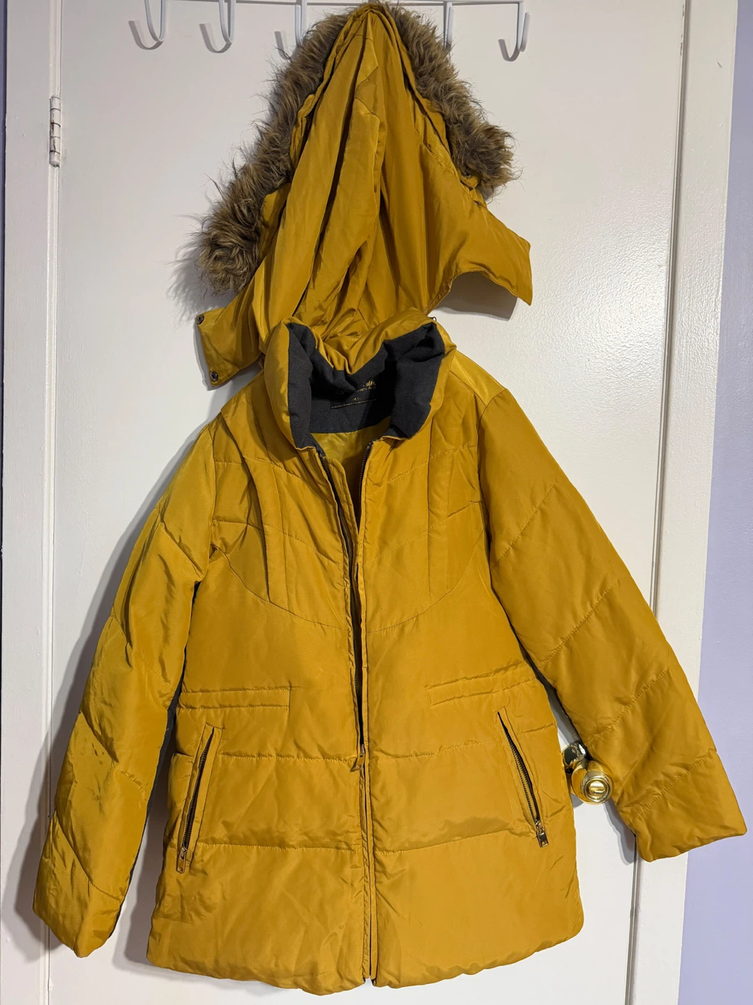 💛 Max Polla Mustard Yellow Winter Jacket Small - photo 2