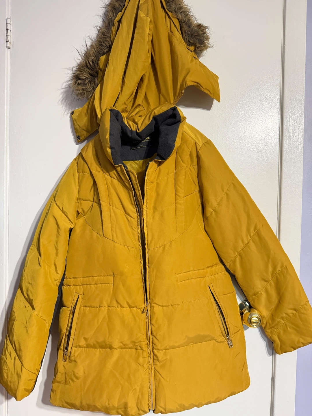 💛 Max Polla Mustard Yellow Winter Jacket Small - photo 3