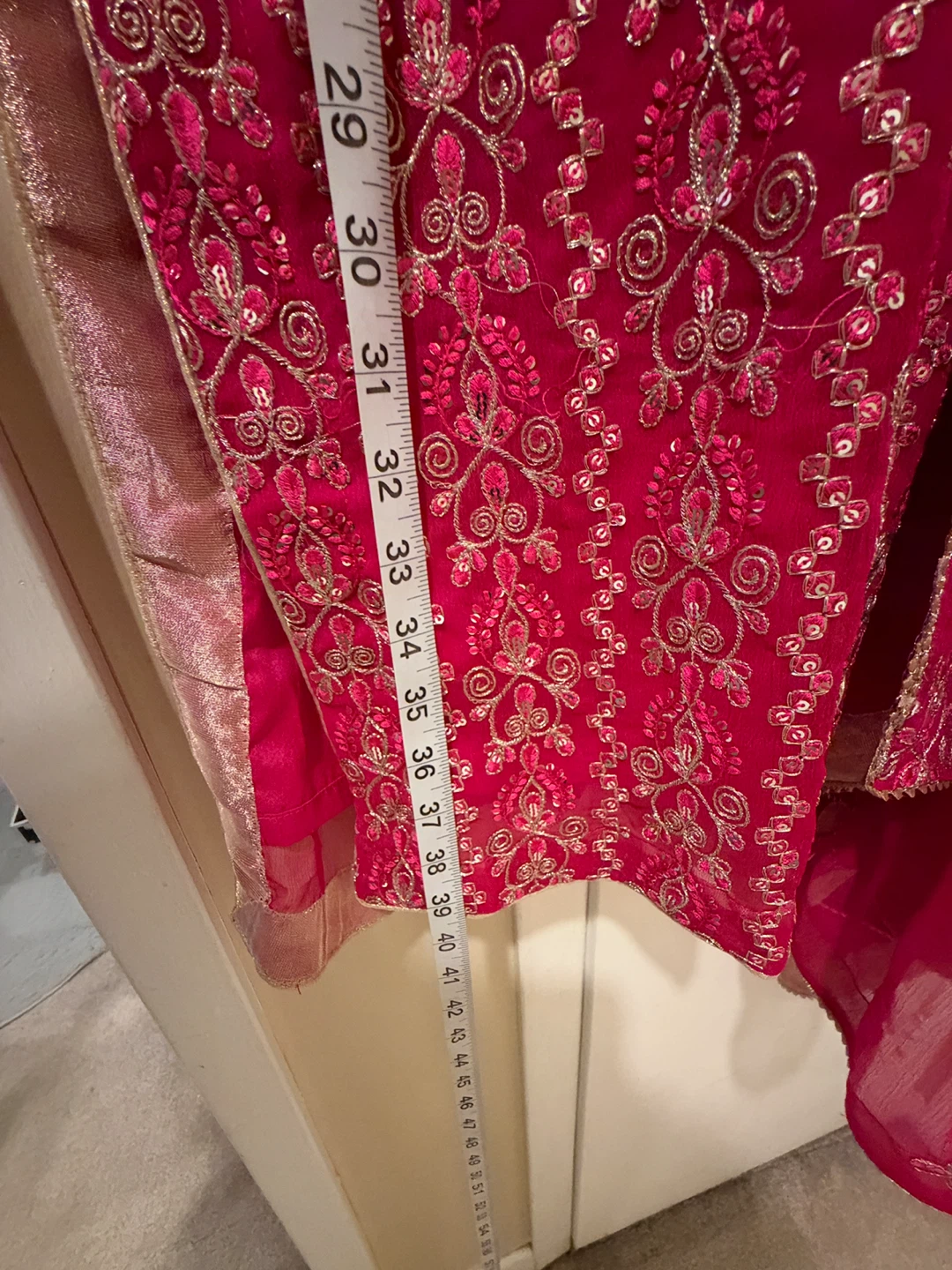 Pink Embroidered 3 pc shalwar kameez NEW - photo 4