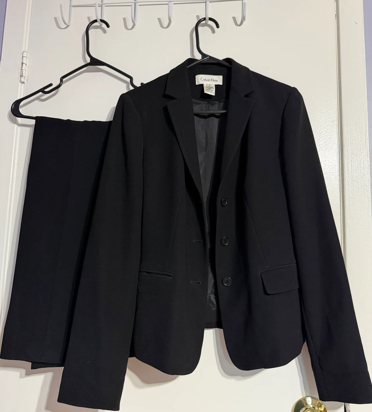 Calvin Klein Black Blazer & Matching Pants – Women's Suit Set