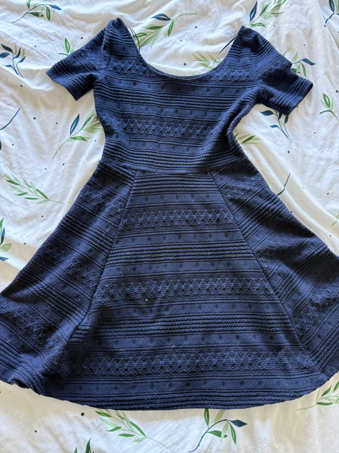H&M Divided Navy Textured Dress
