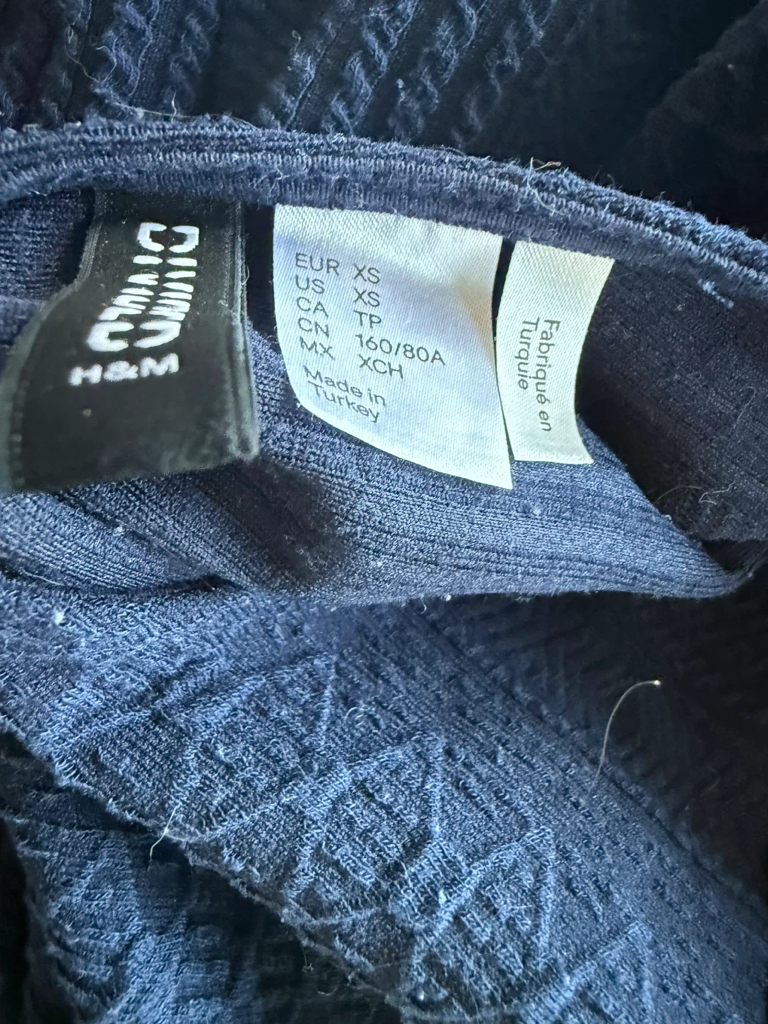 H&M Divided Navy Textured Dress - photo 2