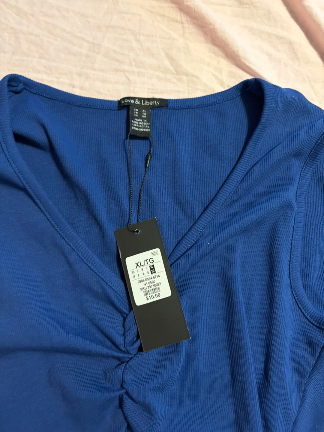 Love & Liberty Blue Ribbed Top - photo 2