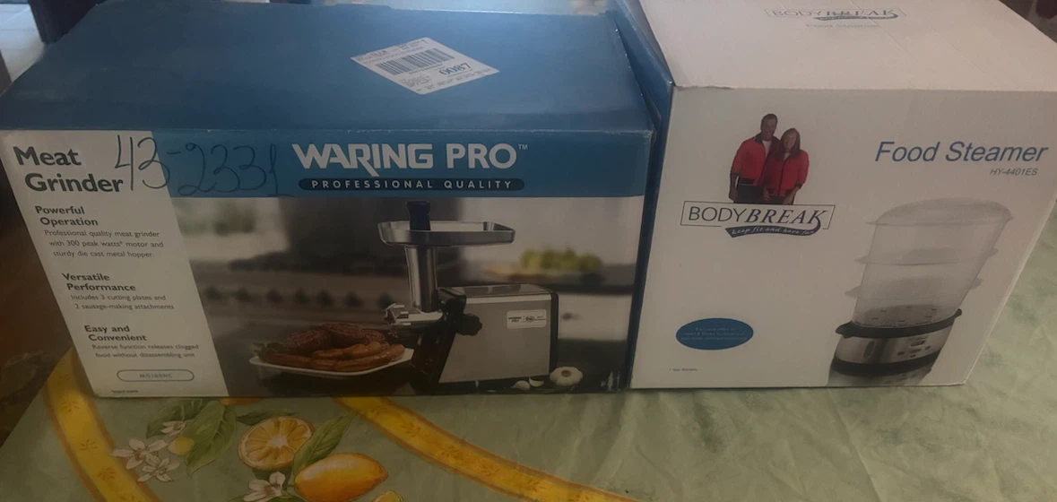 Waring pro meat grinder & Food Steamer (Both together for $10)