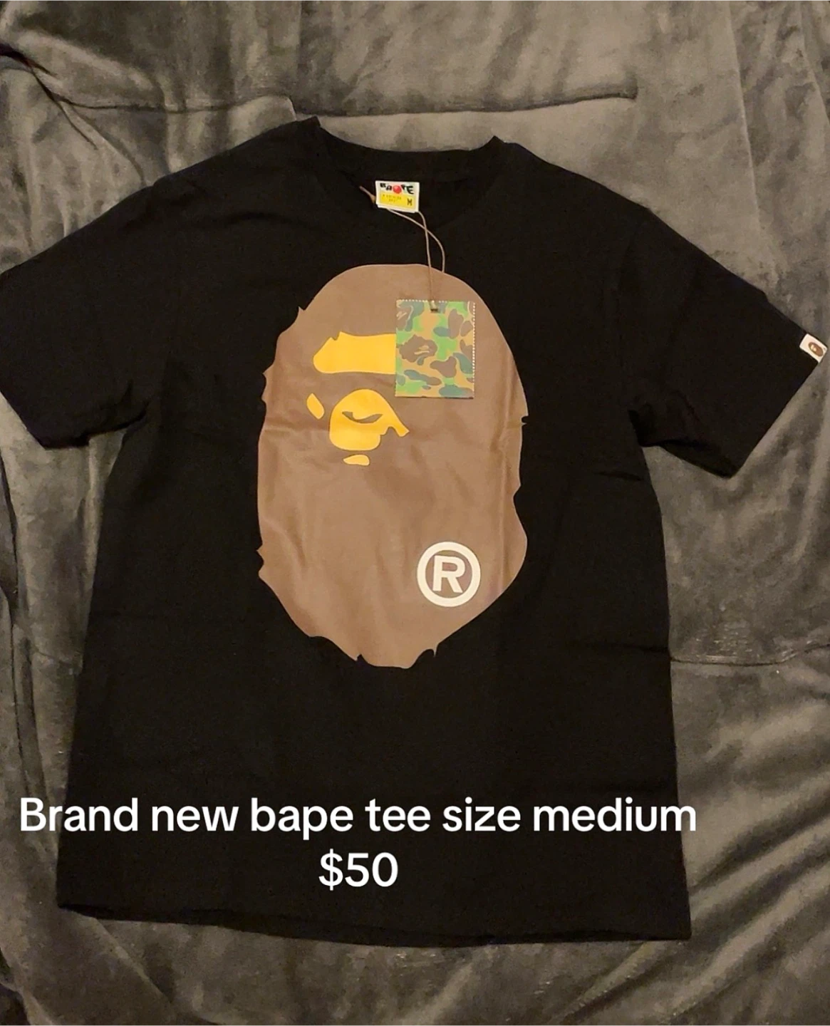 A Bathing Ape Black Tee Size M
