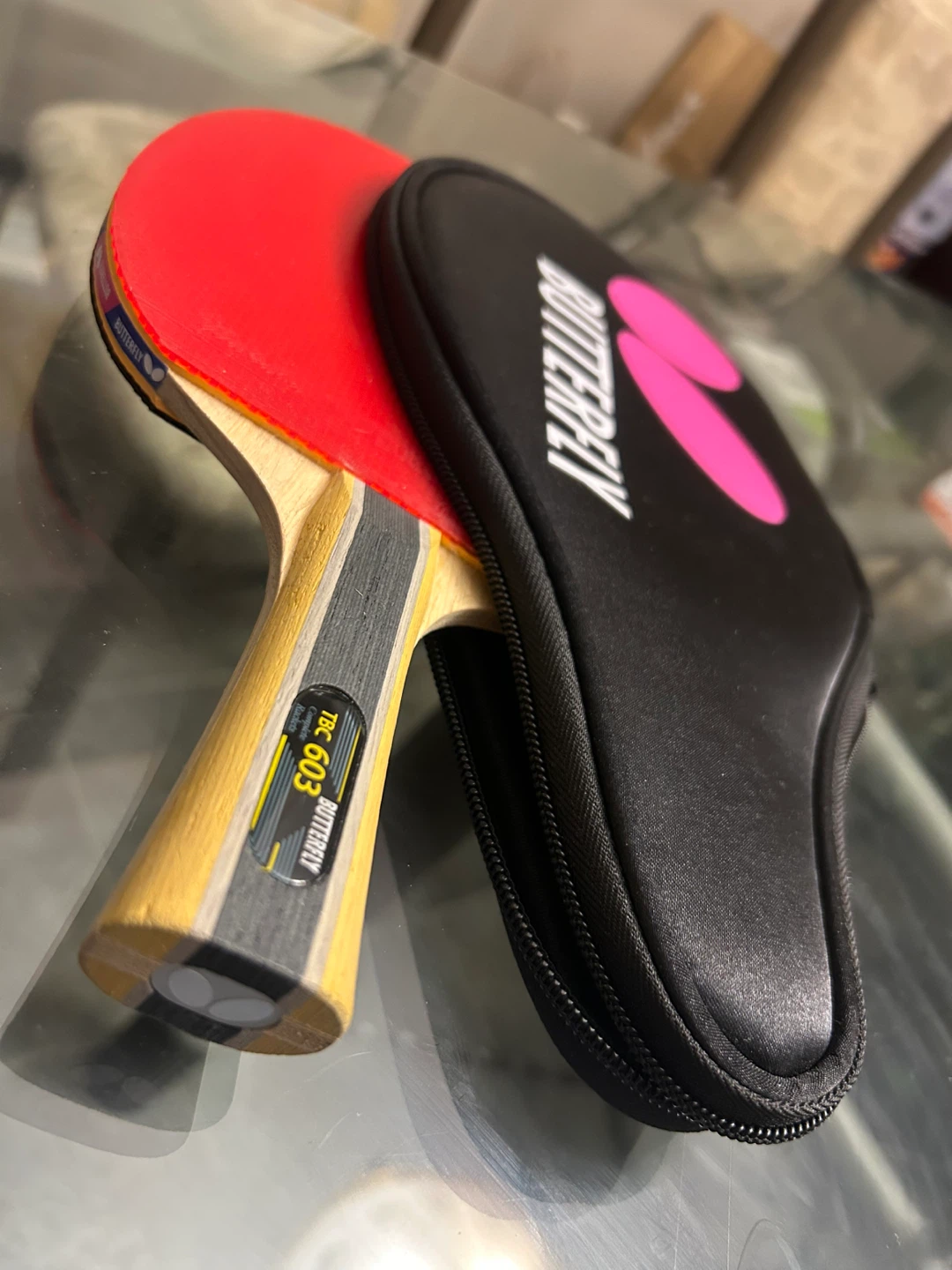Butterfly TBC 603 Ping Pong Paddle Set /1 Table Tennis Racket - photo 2