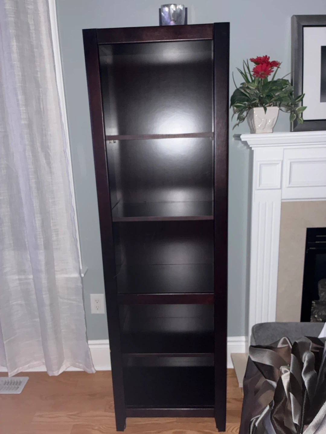 Dark Brown Tall Bookshelf set of 2