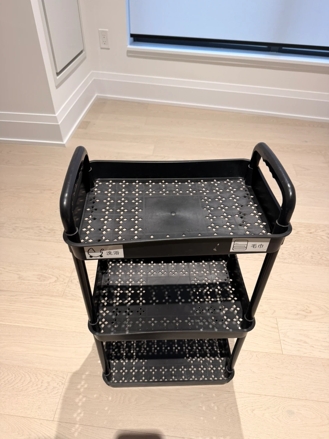 3-Tier Black Storage Utility Cart - photo 2