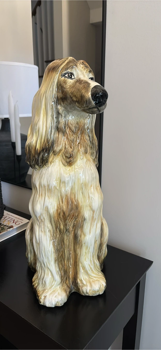 Vintage Ceramic Afghan Hound Statue