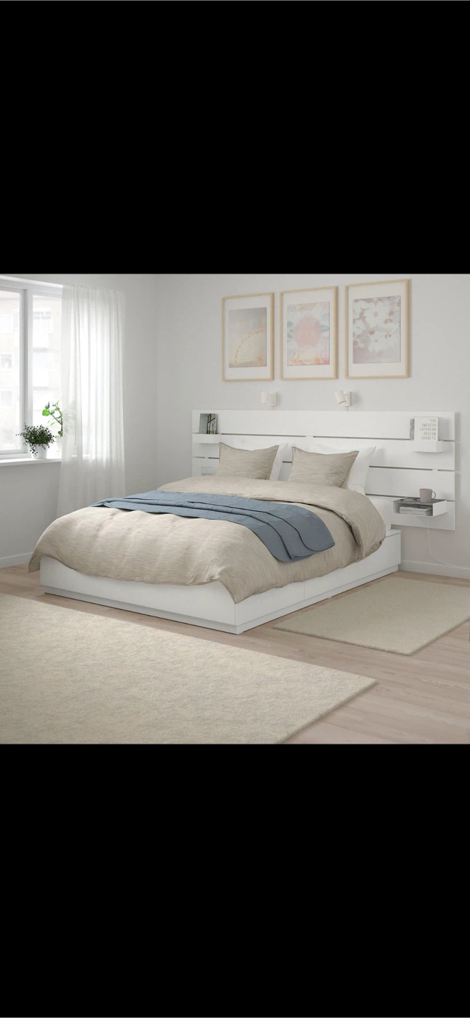 IKEA Queen Bedroom Set – Bed, Mattress & 2 Nightstands