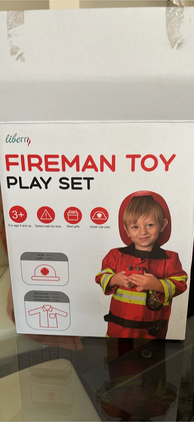 Liberry Fireman Toy Play Set costume