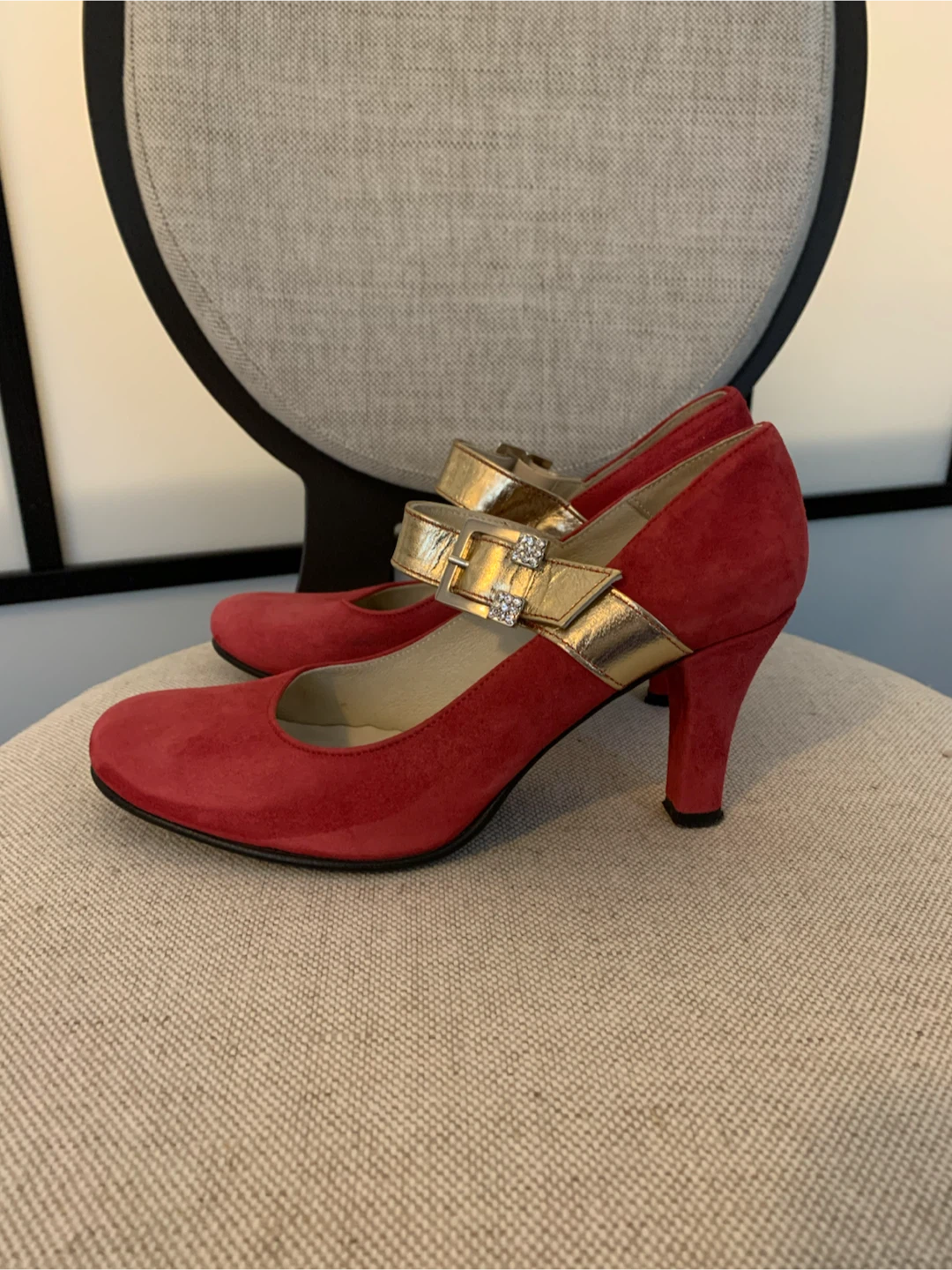 Baldowski Red Suede Heels Size 5