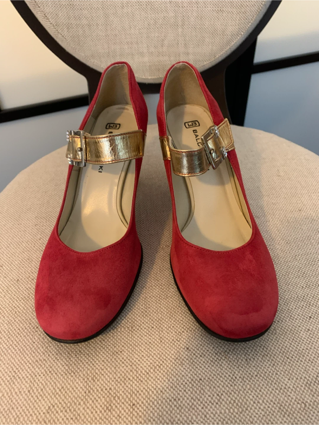 Baldowski Red Suede Heels Size 5 - photo 2
