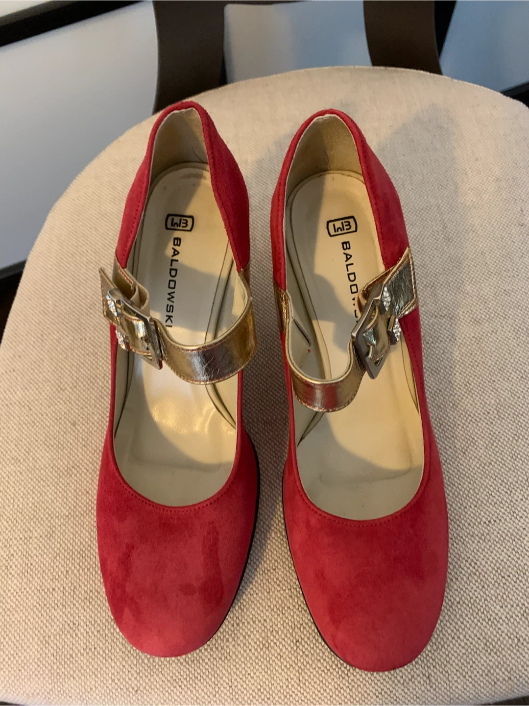 Baldowski Red Suede Heels Size 5 - photo 3
