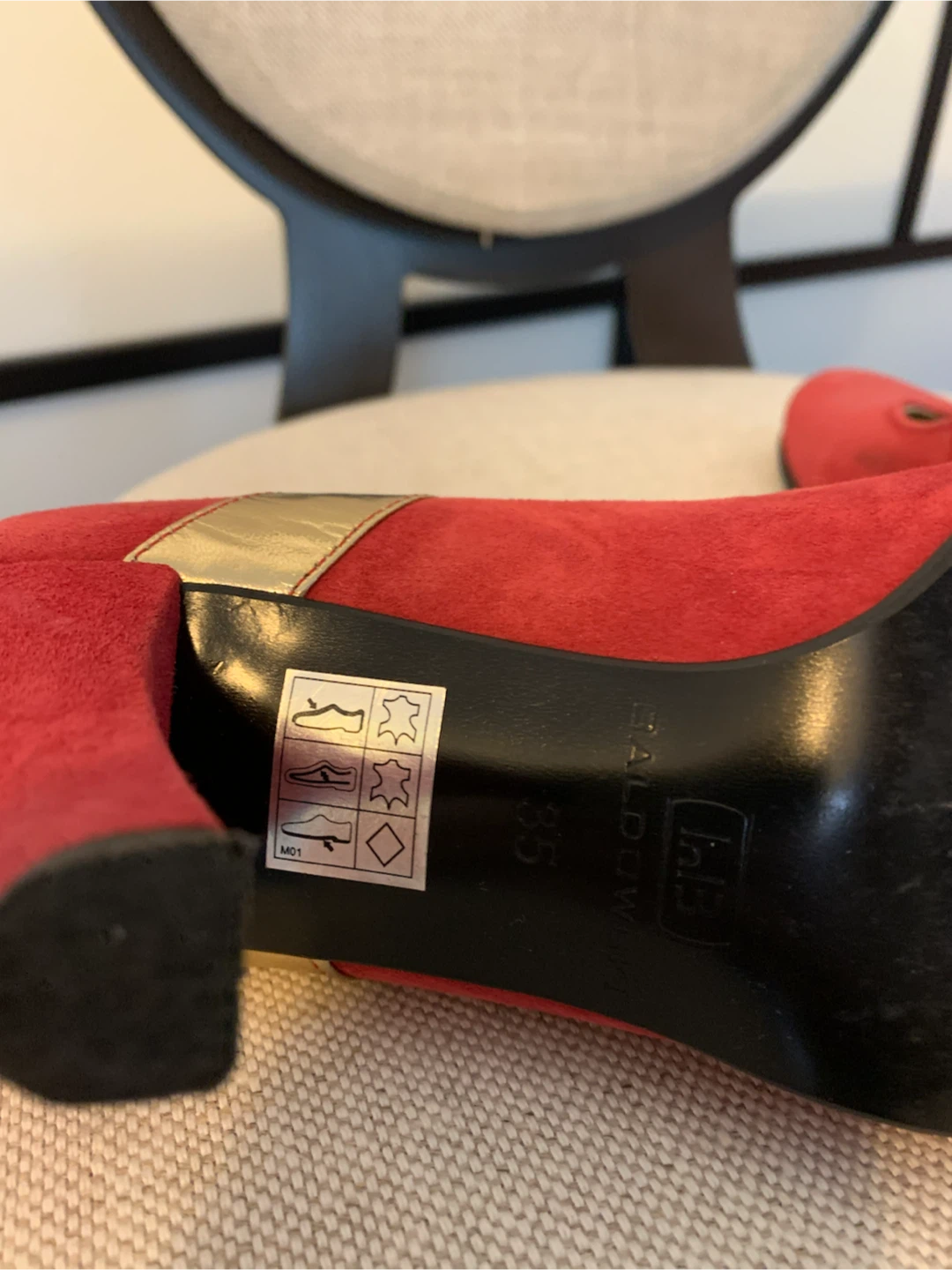 Baldowski Red Suede Heels Size 5 - photo 5