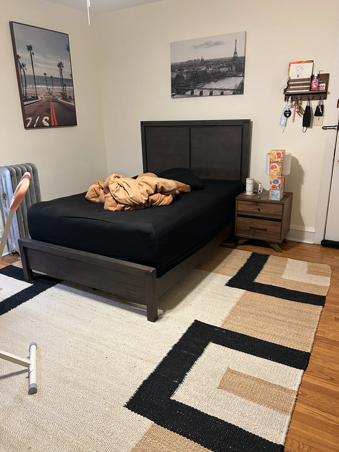 Full Size Dark Wood Bed Frame