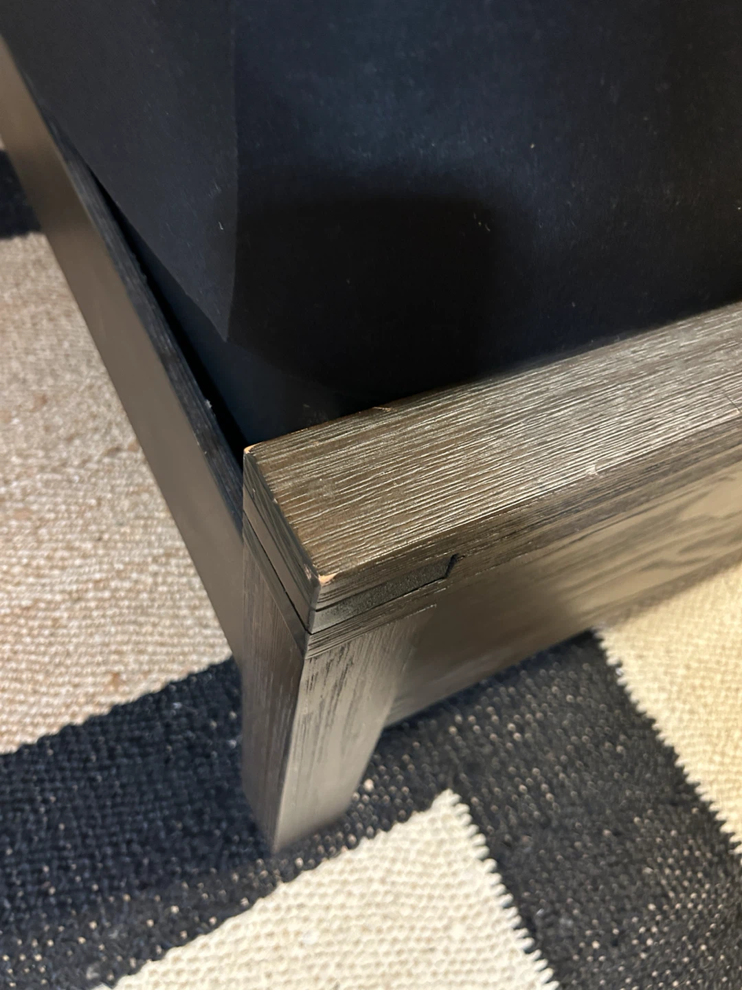 Full Size Dark Wood Bed Frame - photo 3