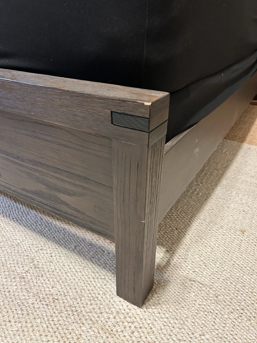 Full Size Dark Wood Bed Frame - photo 5