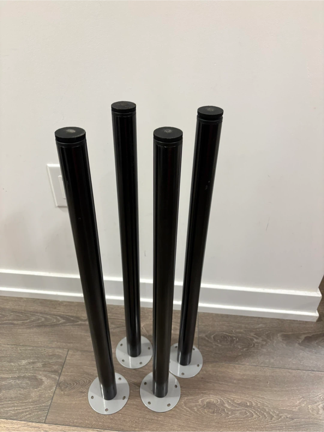 Set of 4 Black Table Legs