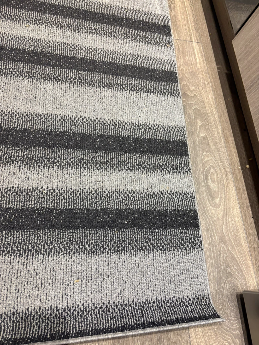 Grey and black striped runner rug - photo 3