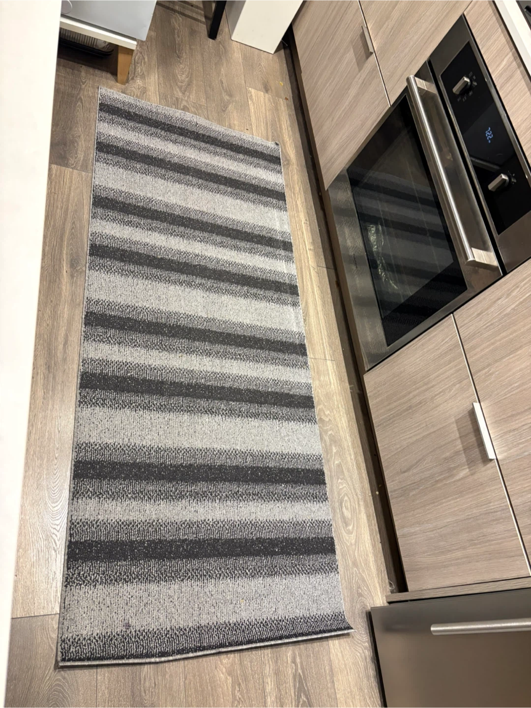 Grey and black striped runner rug - photo 4