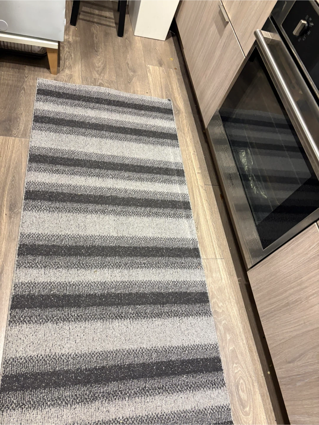 Grey and black striped runner rug - photo 5