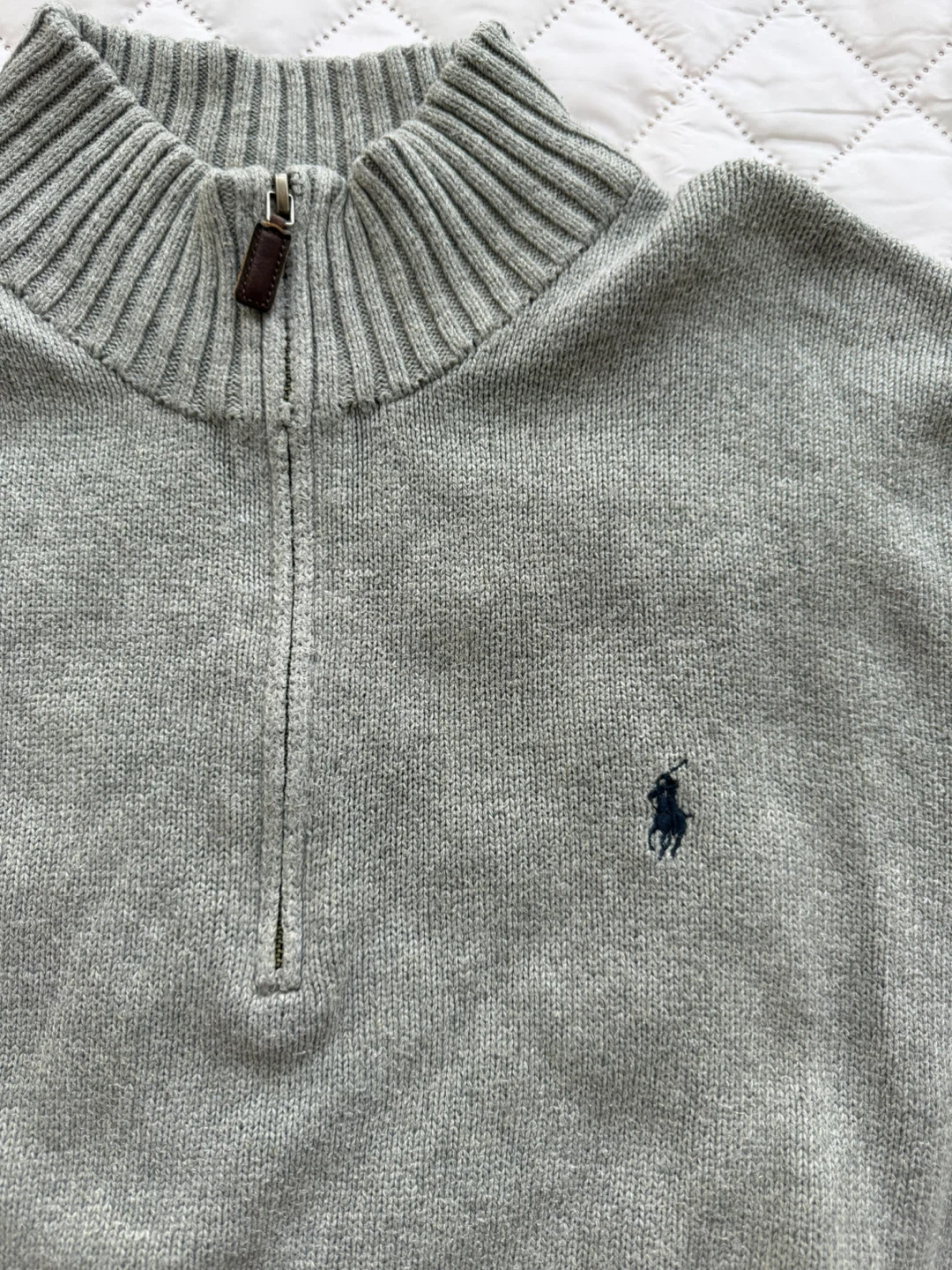 Polo Ralph Lauren grey half-zip sweater - photo 2