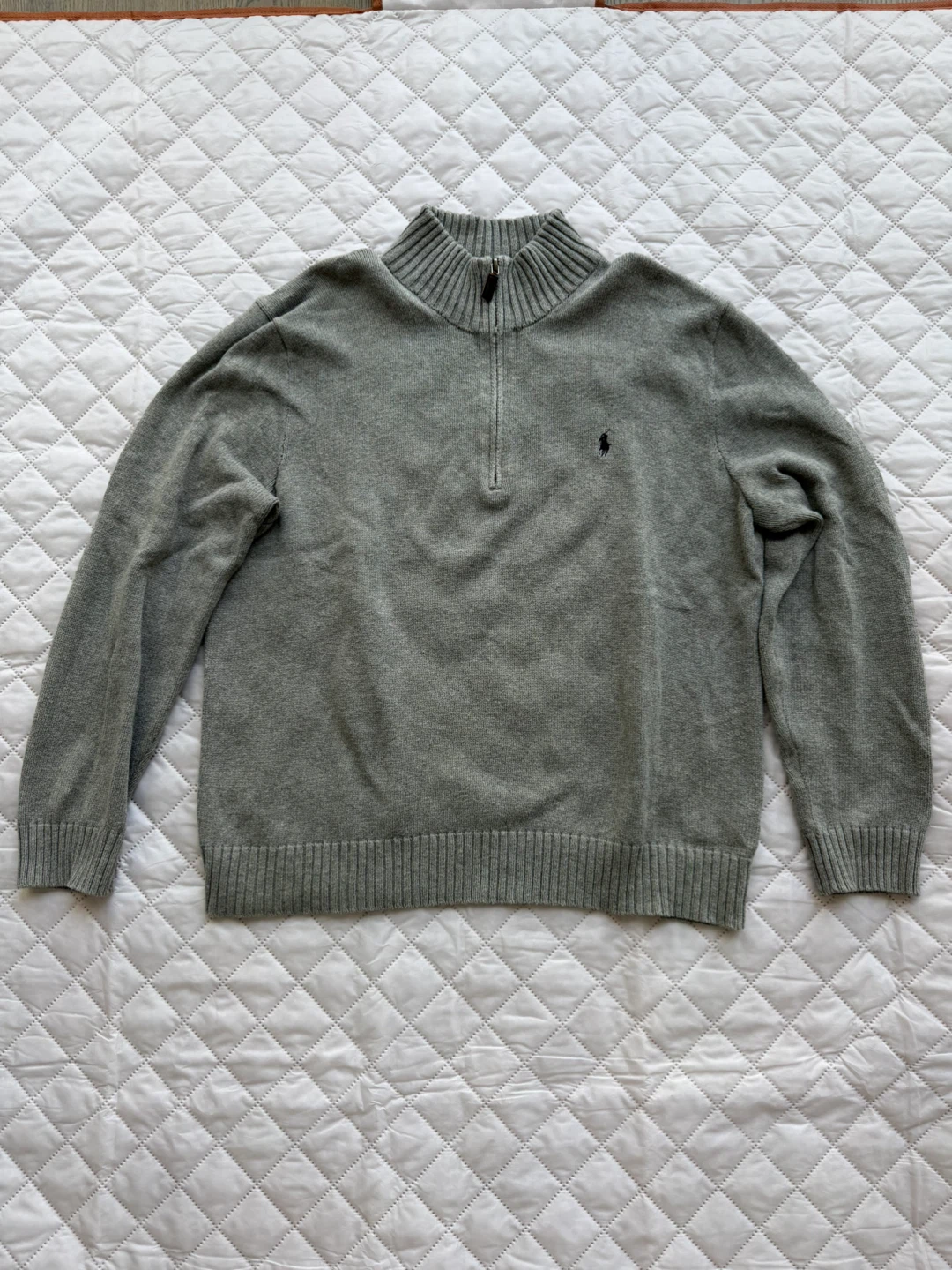 Polo Ralph Lauren grey half-zip sweater - photo 3