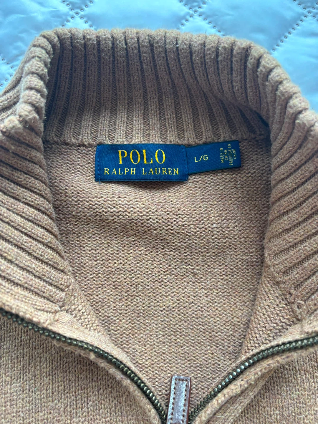 Polo Ralph Lauren Quarter-Zip Tan Sweater - photo 2