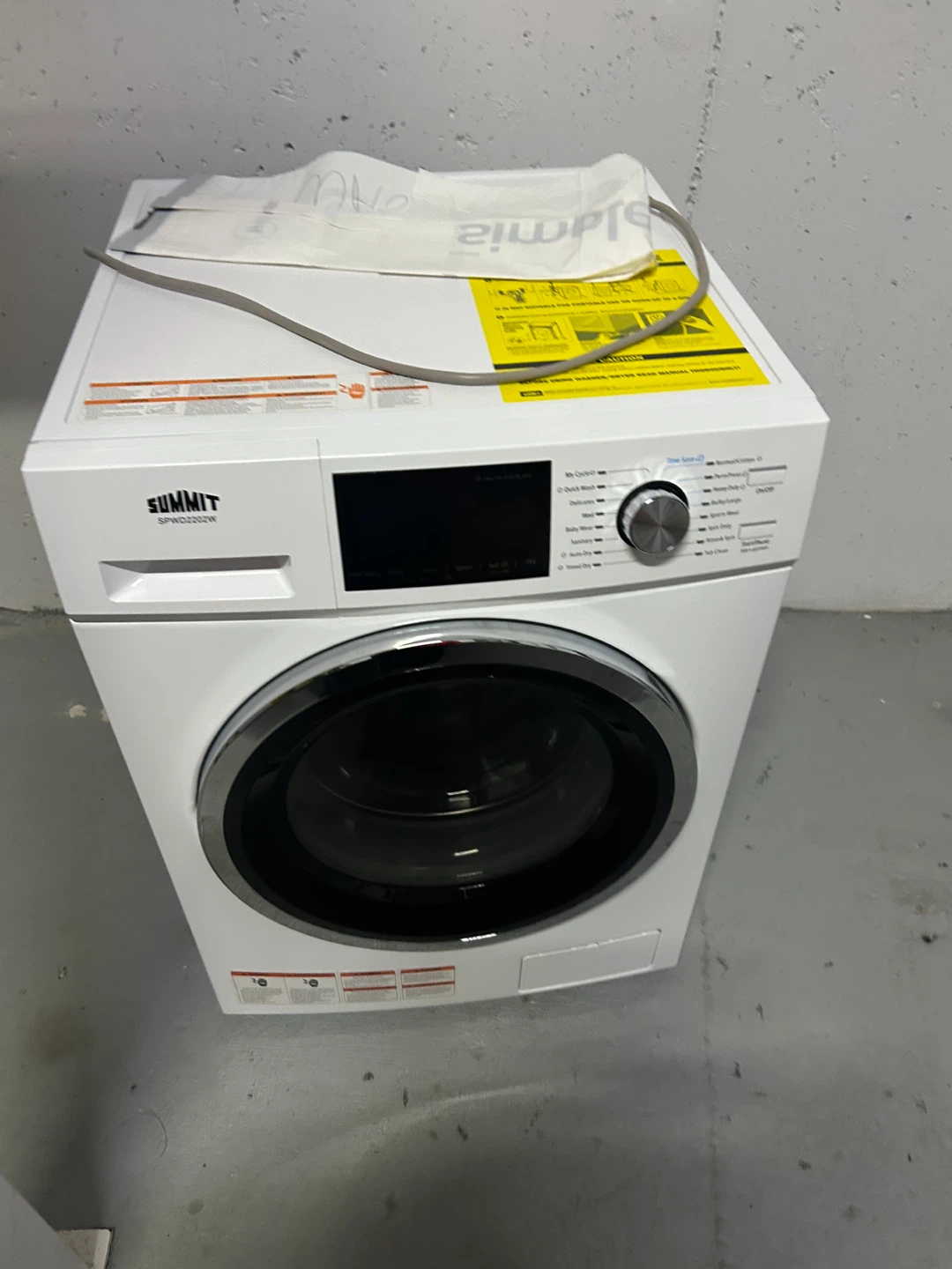 Summit SPWD2202W Washer Dryer Combo