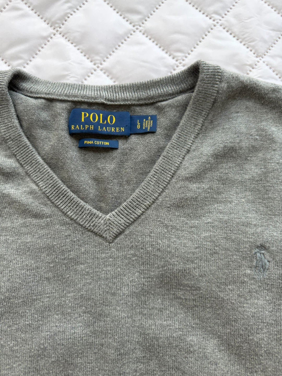 Polo Ralph Lauren Grey V-Neck Sweater - photo 2