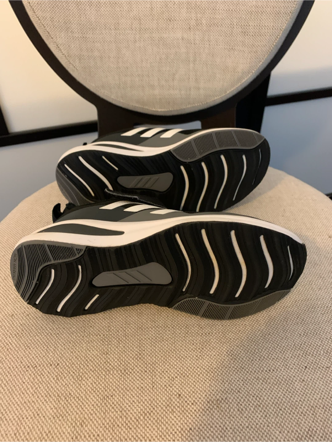 Adidas Kids Running Shoes Black and White - photo 4