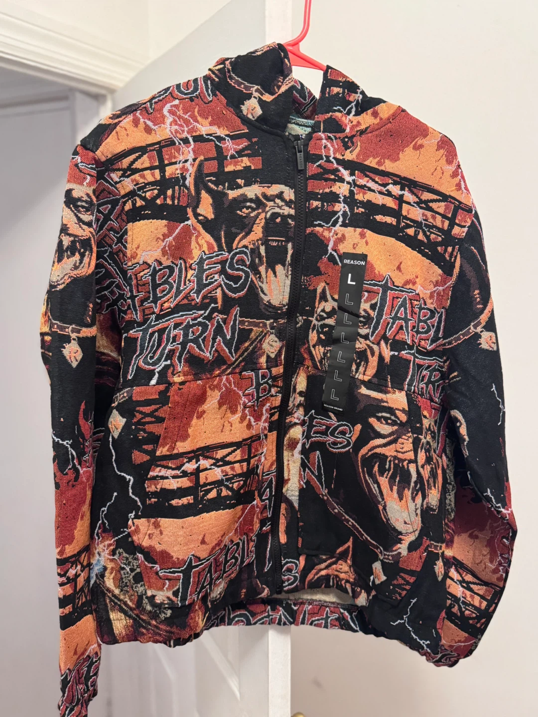 Reason Tables Turn Zip-Up Hoodie Large