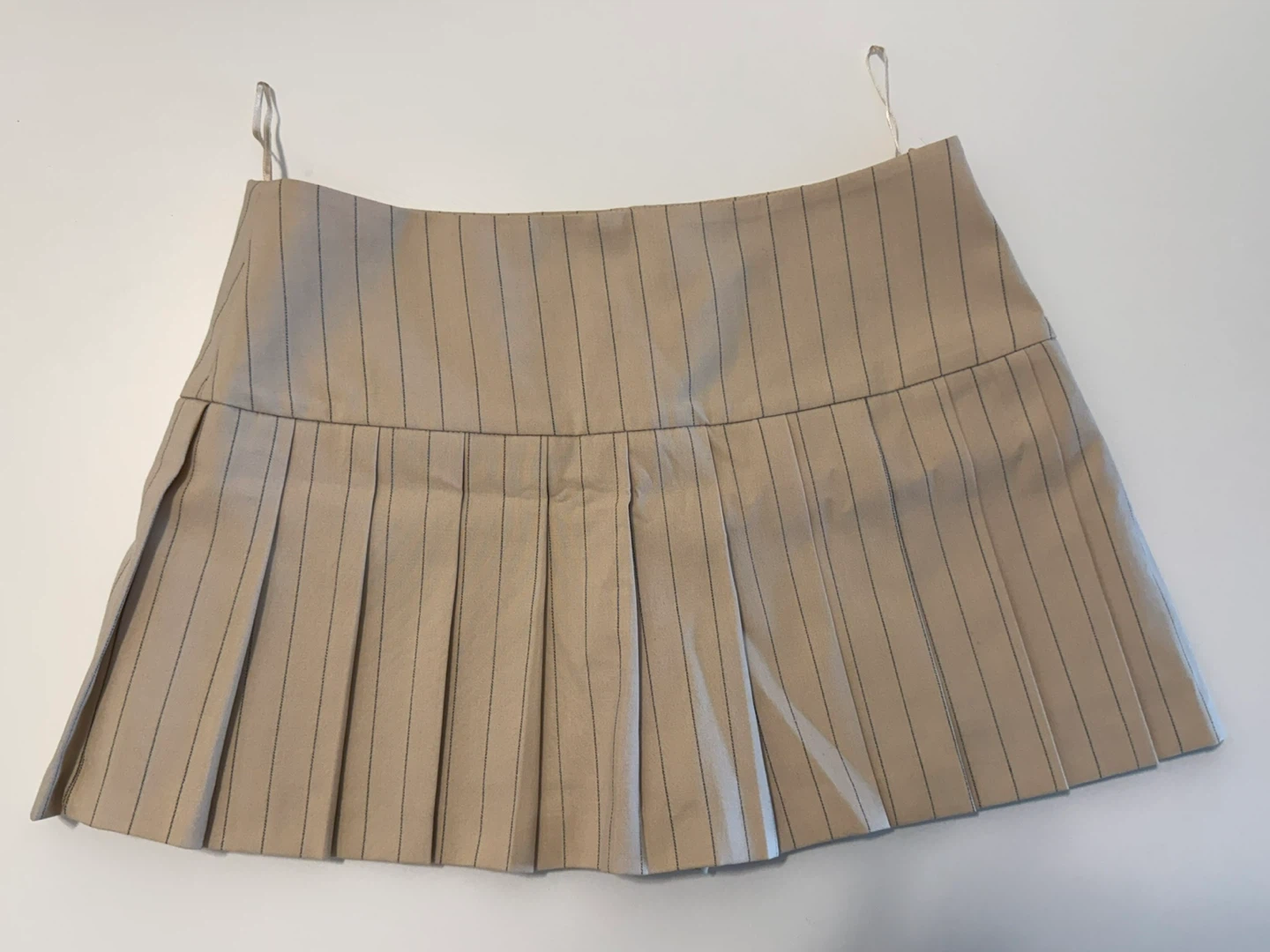 Zara Pinstripe Pleated Mini Skirt