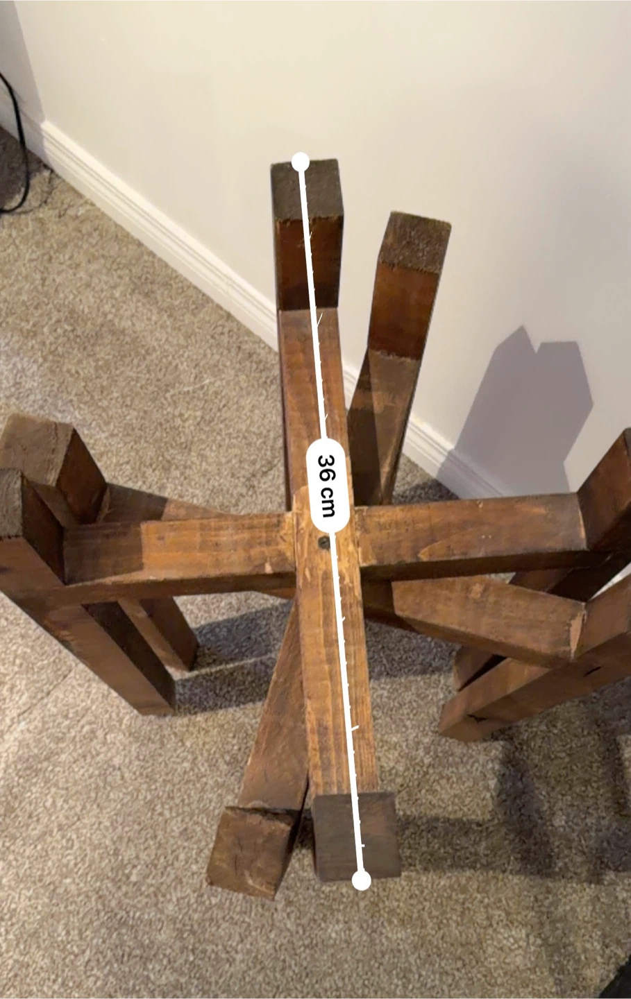 wooden plant stand - photo 3