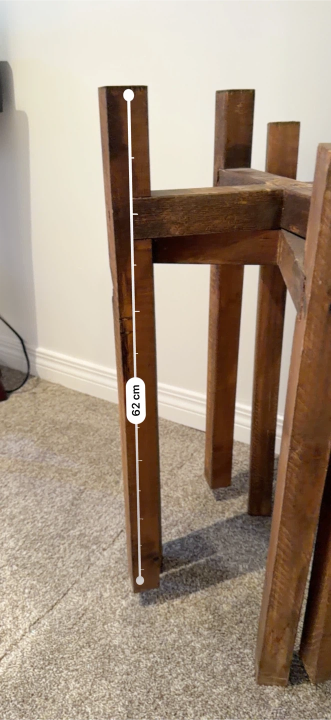 wooden plant stand - photo 4