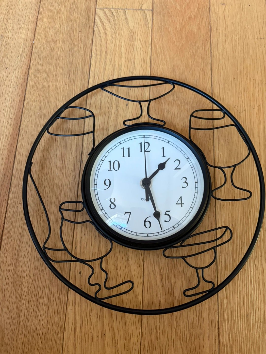Black Metal Wall Art piece (clock does NOT work)