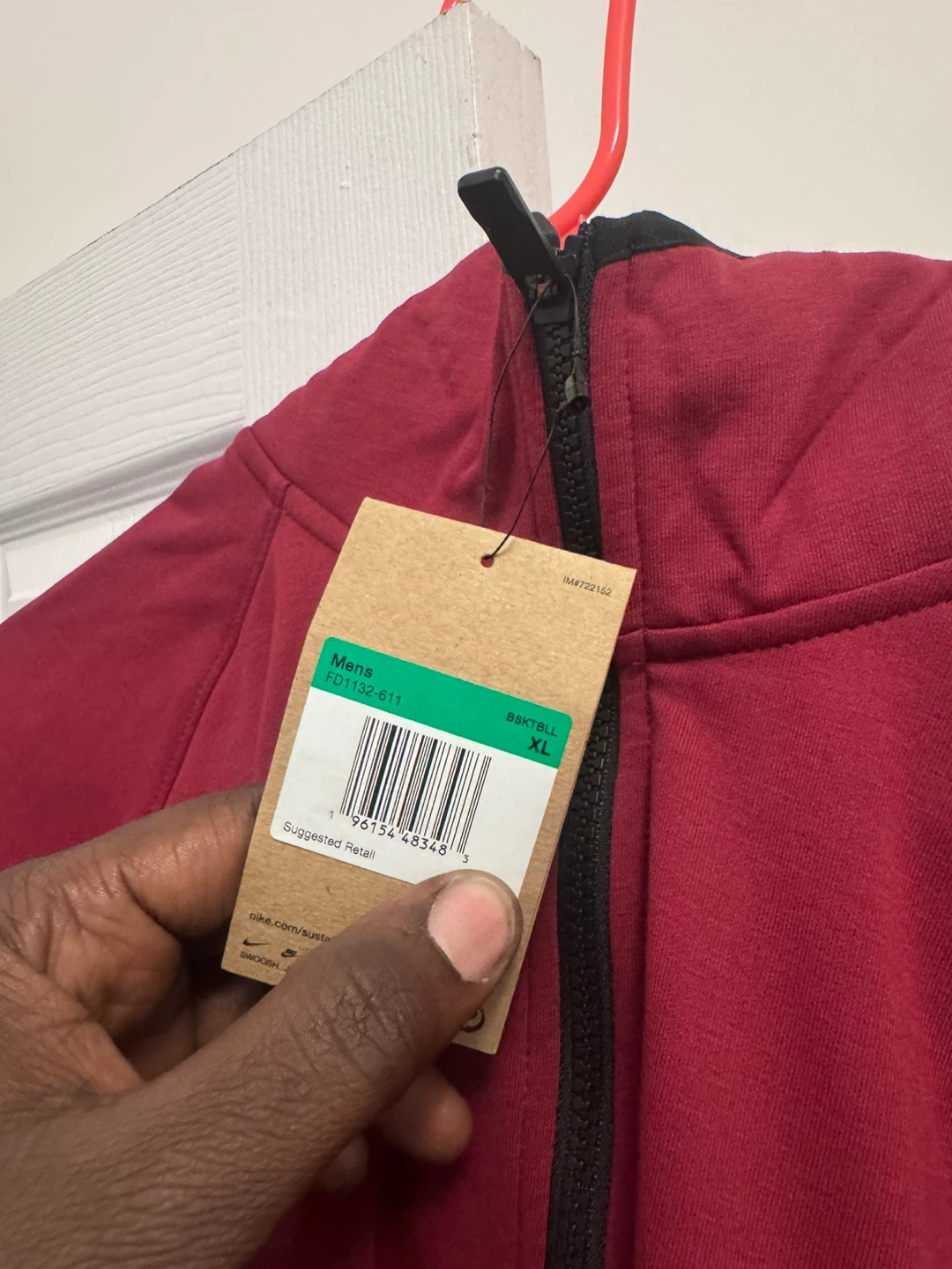 Nike Therma-Fit Basketball Hoodie - Maroon, Size XL - photo 4