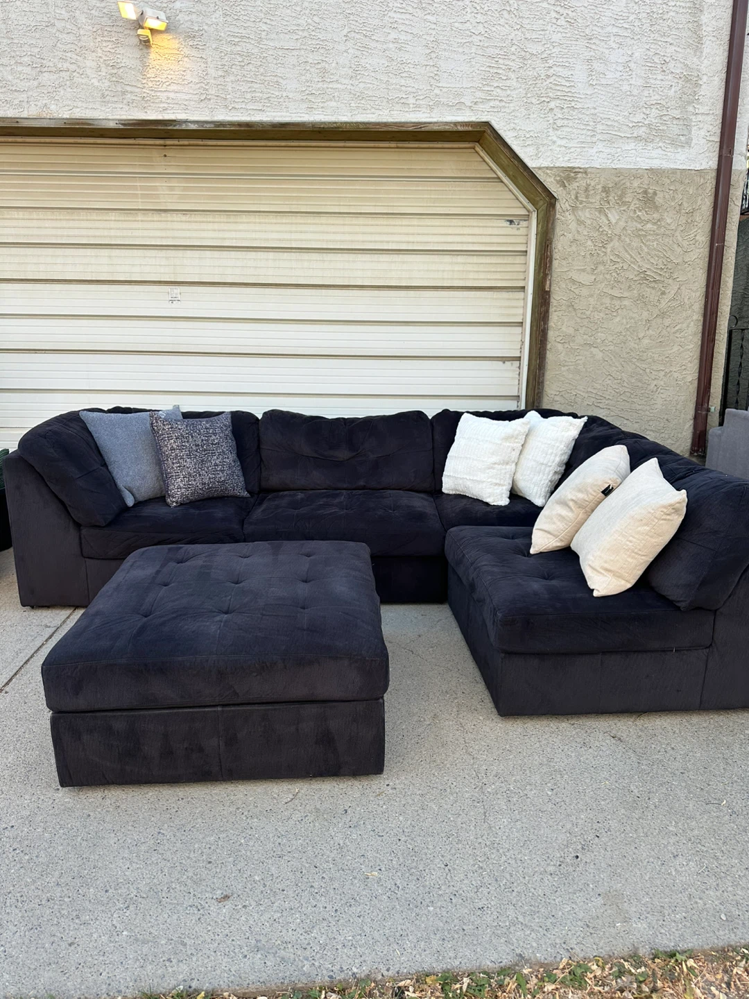 Perfect Home Modular Athena Charcoal Sectional Sofa with Ottoman - photo 3