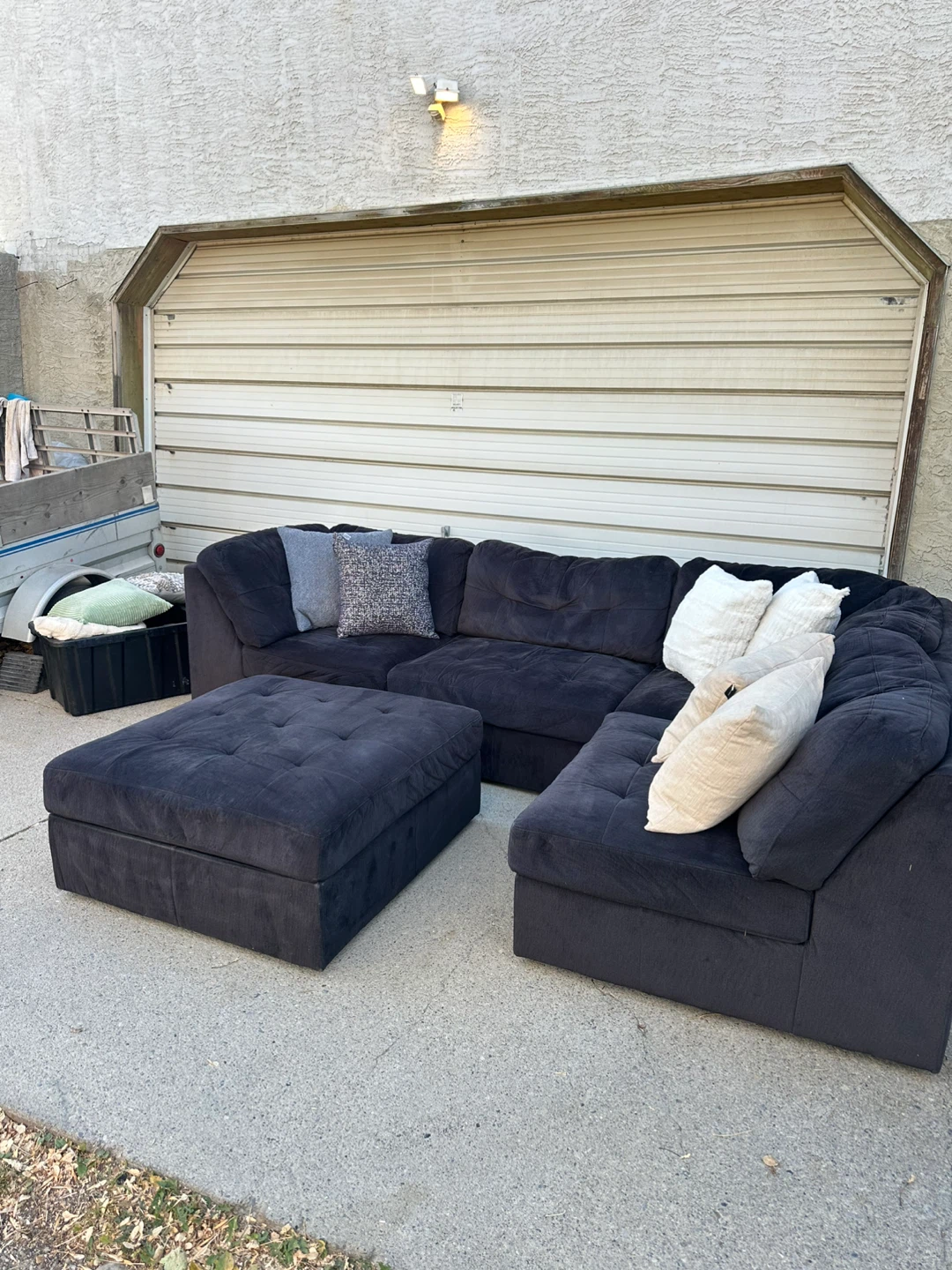 Perfect Home Modular Athena Charcoal Sectional Sofa with Ottoman - photo 4