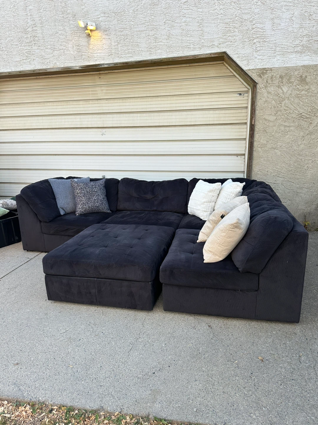 Perfect Home Modular Athena Charcoal Sectional Sofa with Ottoman - photo 5
