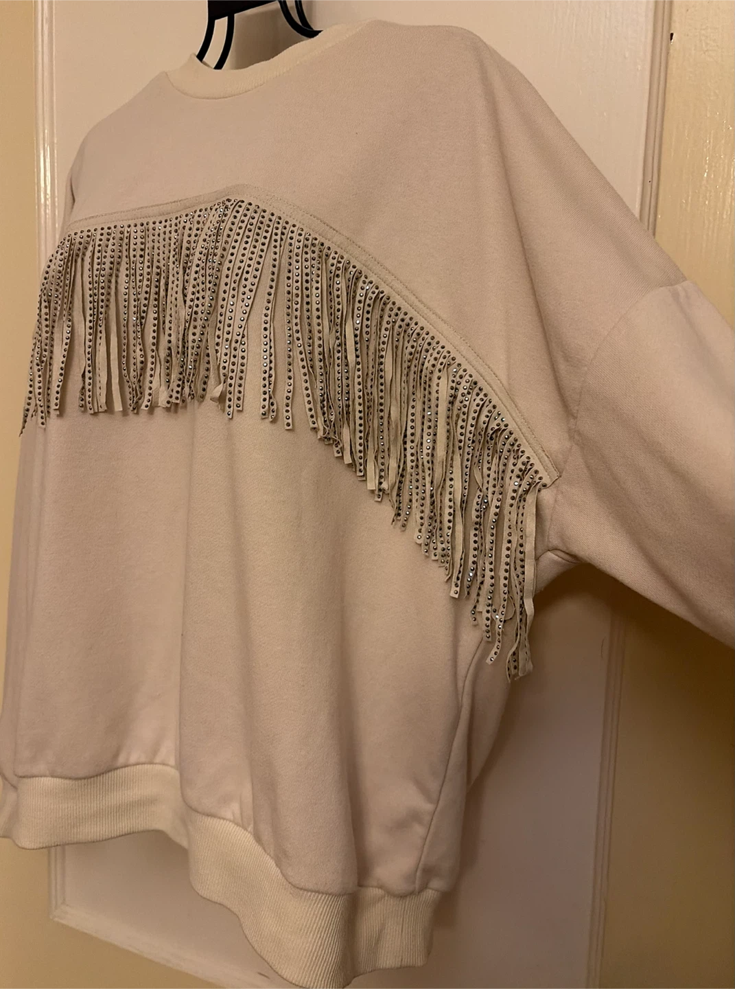 Vero Moda Beige Fringe Sweatshirt - photo 2