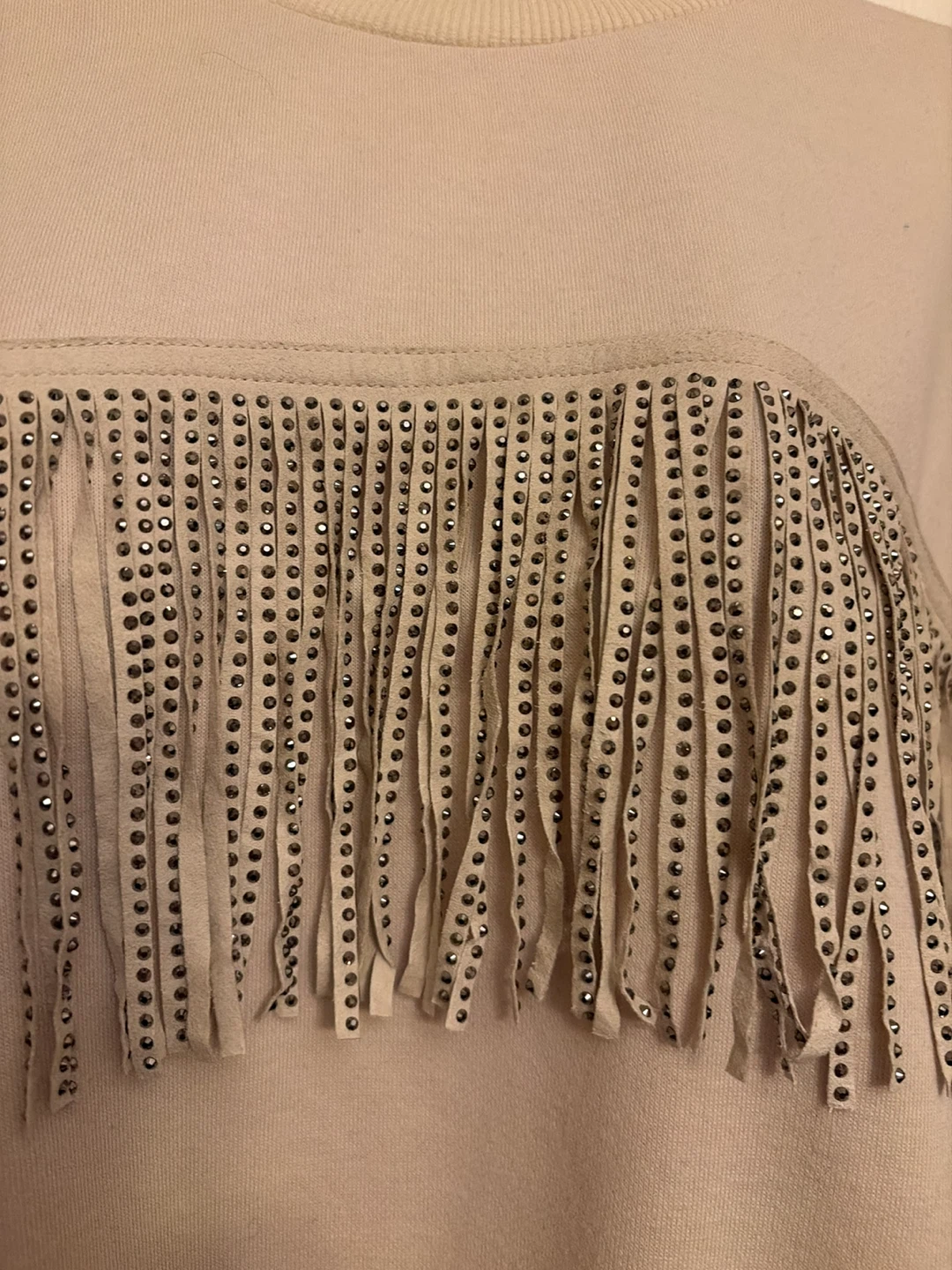 Vero Moda Beige Fringe Sweatshirt - photo 4