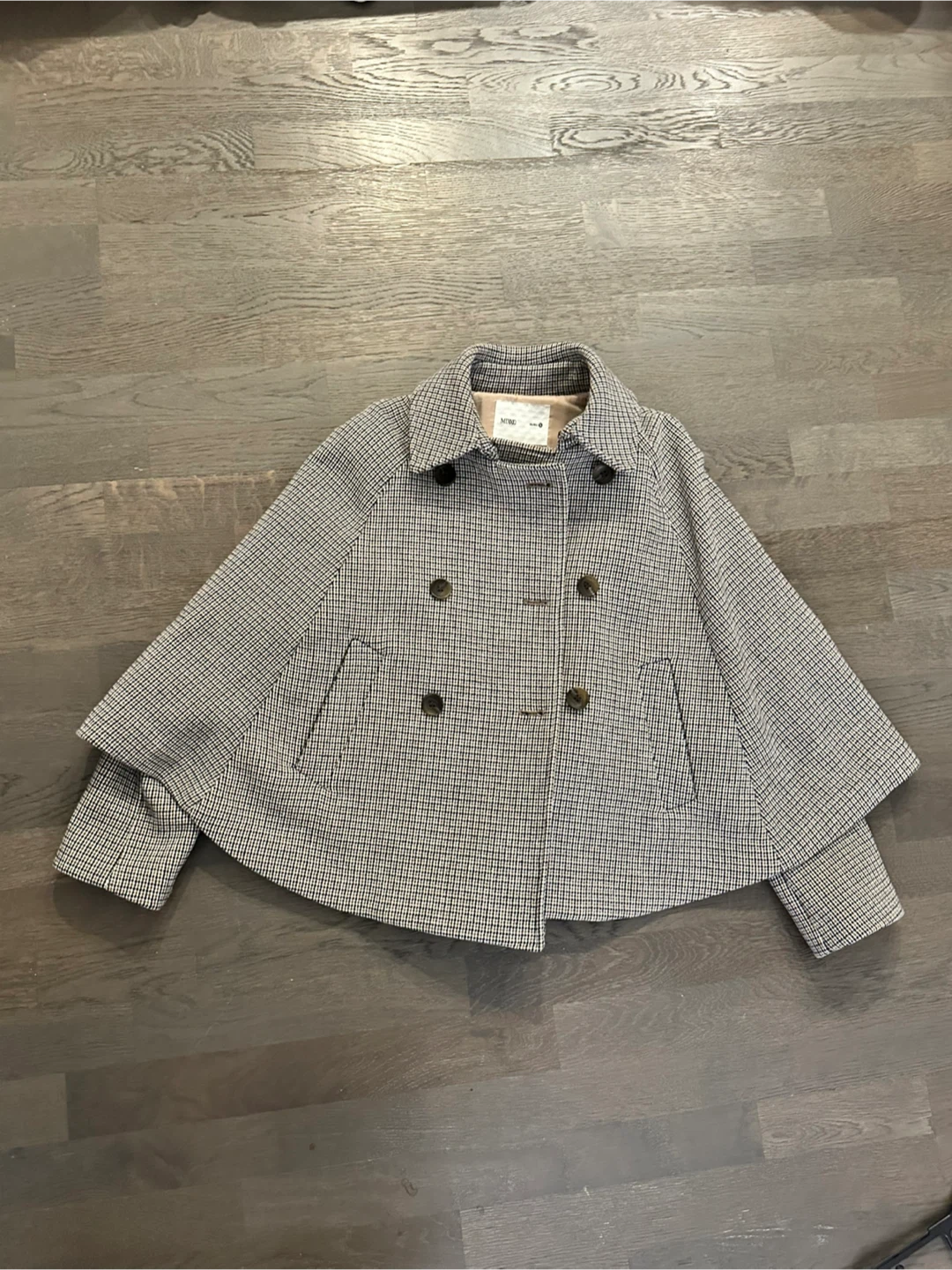 🇰🇷MIXXO Cape Check Coat - photo 2