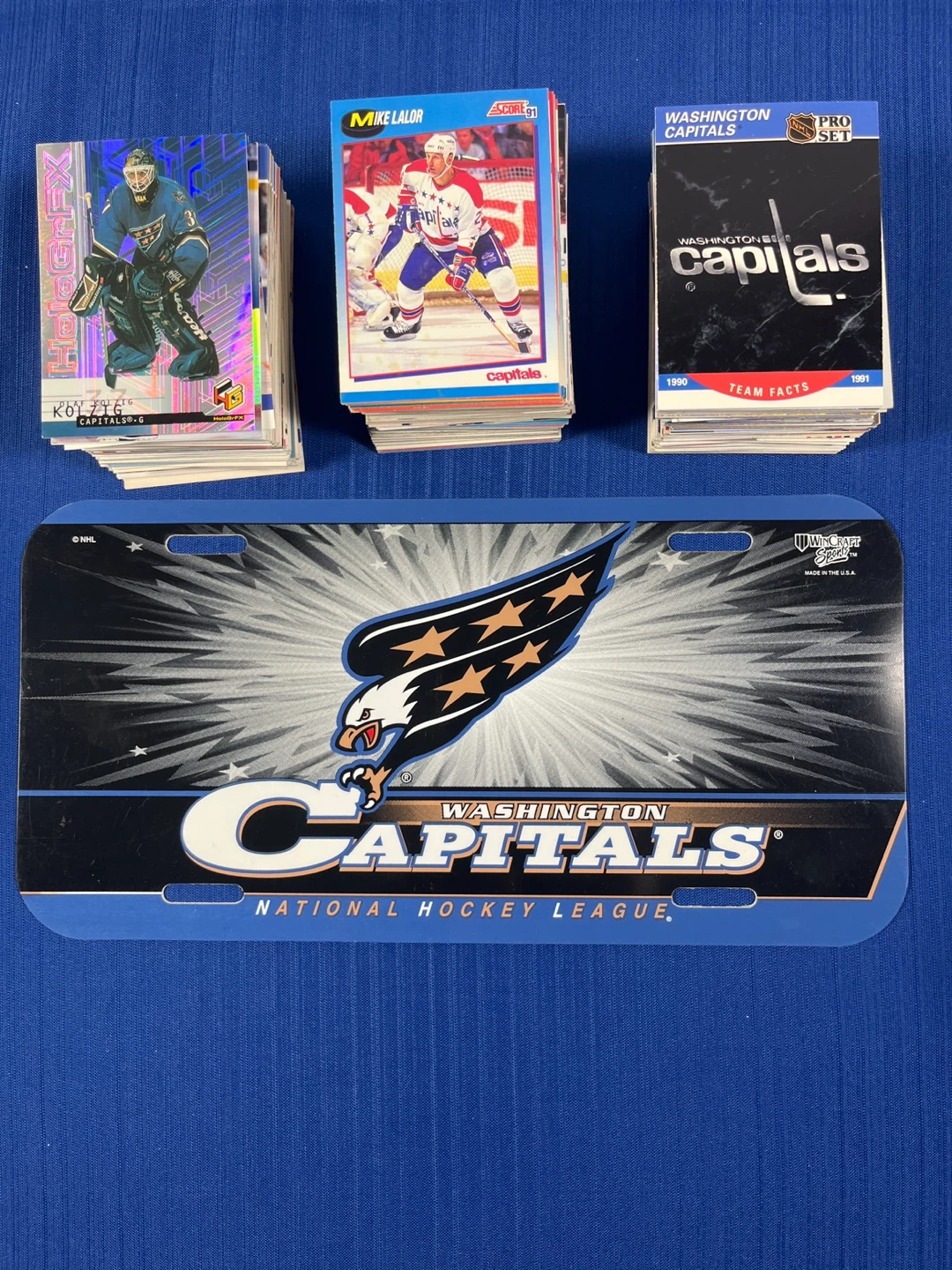 Washington Capitals Huge Card Lot (300+ Cards) + License Plate