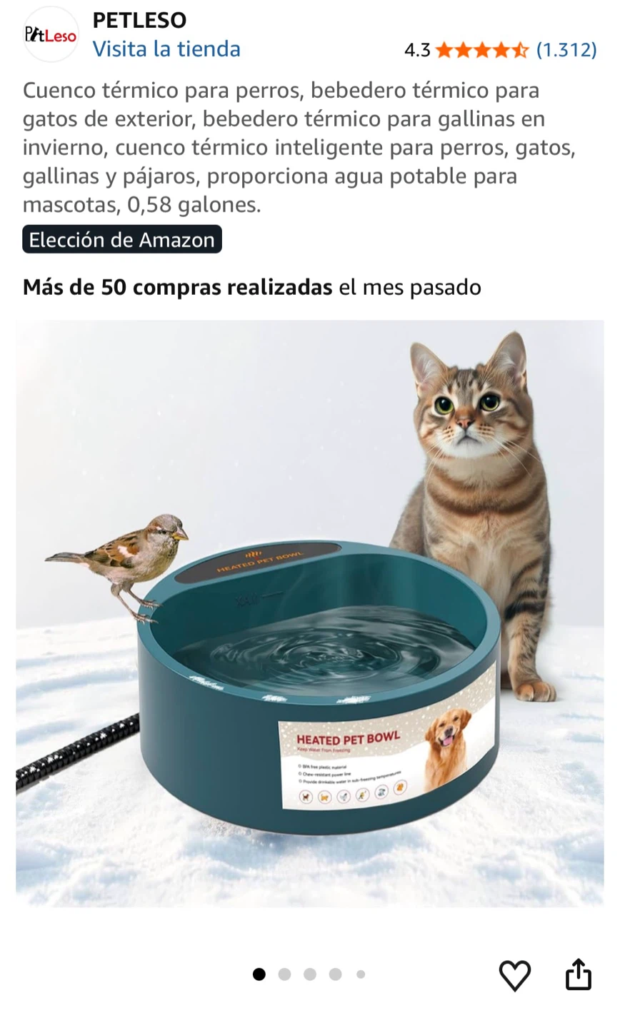 PETLESO Heated Pet Bowl