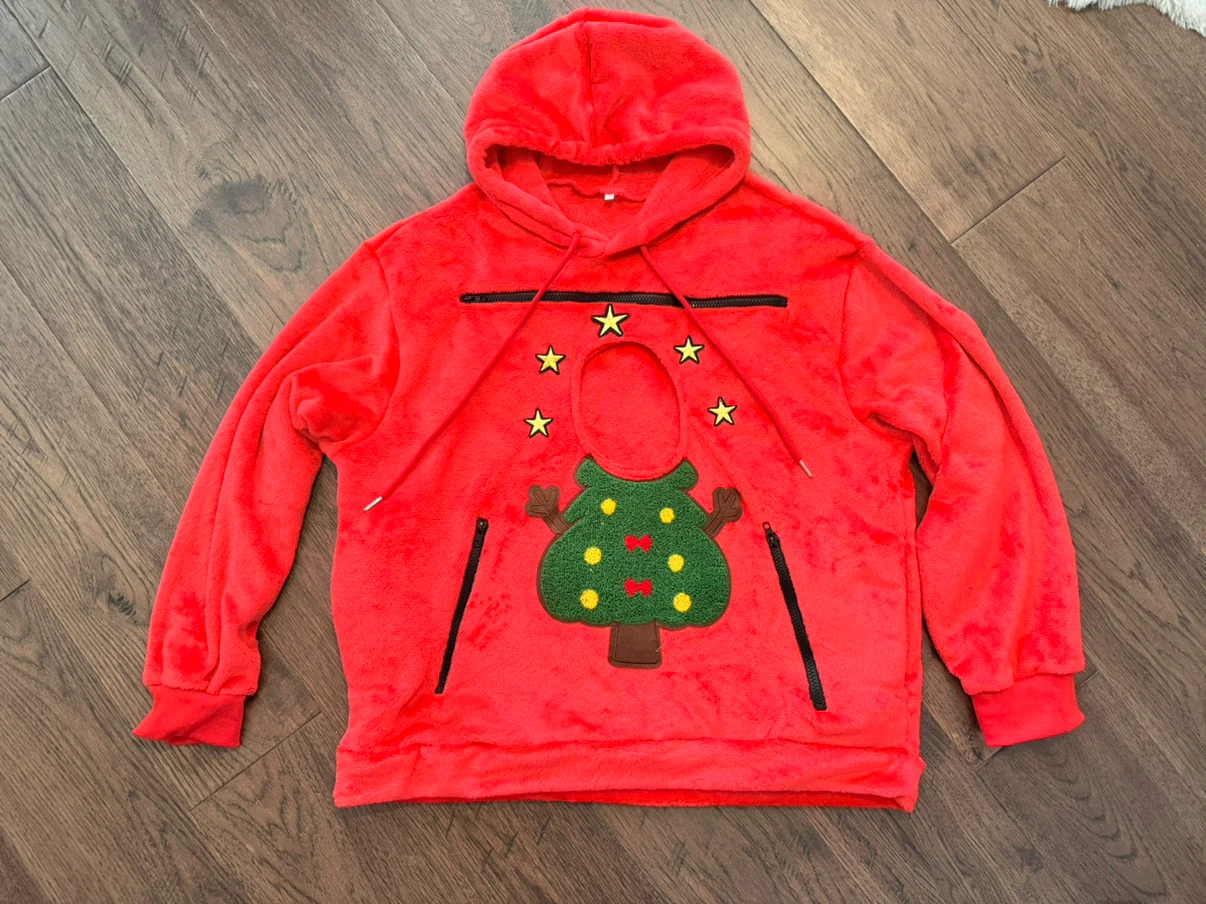 Brand New Red Christmas Pet Pouch Hoodie - photo 3